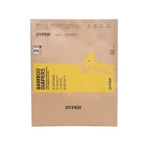 Middle Sealing Kraft Paper Packaging Bags Accordion Style Diaper Bag