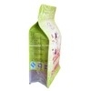 Dry Food Packaging Bag Plastic Ziplock Flat Bottom Resealable Pouches with Color